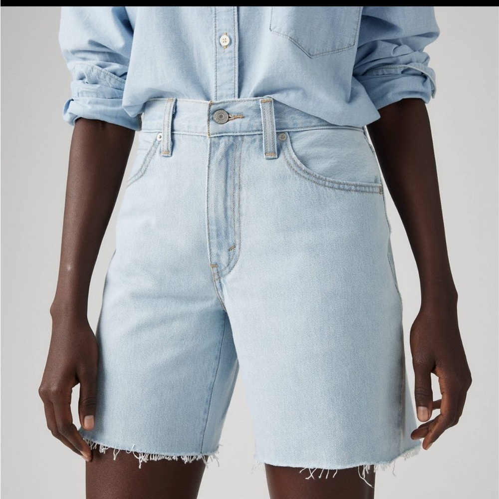 NWOT! Levi’s Baggy ‘94 shorts - size 29 (Mister Twister color cut hem/light blue